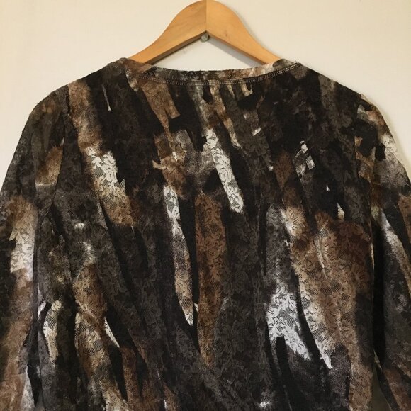 Vintage Conrad C Collection Retro Floral Lace + Mesh Top - Picture 6 of 16